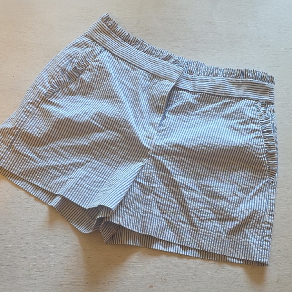 J. Crew Blue‎ and White Striped Women's Shorts - Picture 2 of 5
